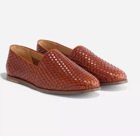 Men’s Woven Leather Slip On Loafer Nisolo Alejandro Brown Brandy New Size 11 main image 9